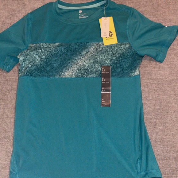 All in Motion Boy’s Aqua Blue Short Sleeve Top - Picture 3 of 3